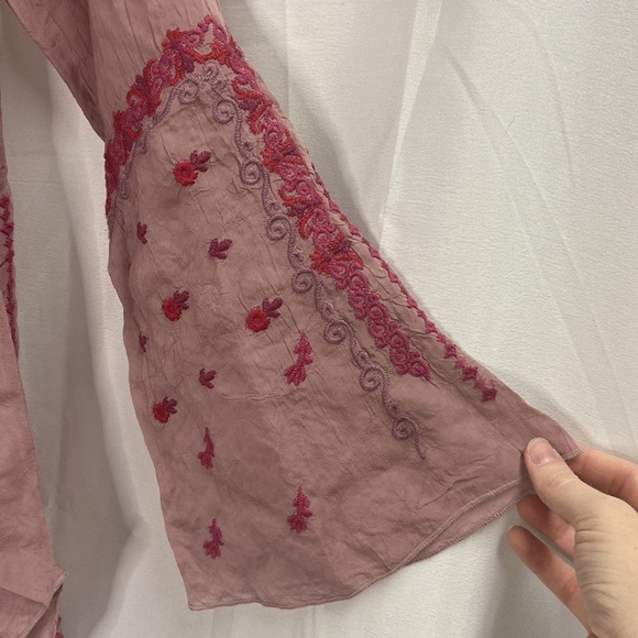 Johnny Was Wish Stitch Embroidered Tunic Top Zephyr Purple Size Small - Picture 6 of 10